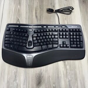 Microsoft Natural Ergonomic Keyboard 4000 v1.0 Model 1048 Black Wired USB